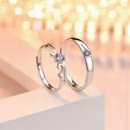 Teeragaj Set Of 2 Stone-Studded Adjustable Finger Rings image 1