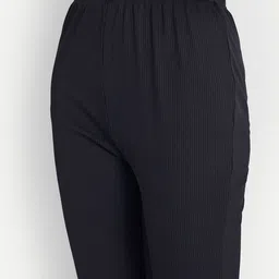 FNOCKS Women Striped Classic Regular Fit High-Rise Regular Trousers image 3