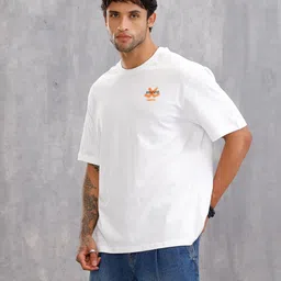 WROGN Men Brand Logo Printed Relaxed Fit T-shirt-picture-38