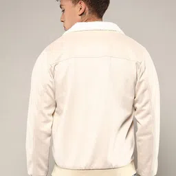 Campus Sutra Men Suede Lightweight Bomber Jacket image 4