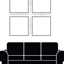 nestroots Canvas 4 Piece Wall Square Paintings Wall Art - 18 x 18 In image 5