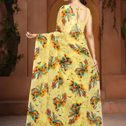 Garden Vareli Abstract Printed Pure Georgette Saree image 5