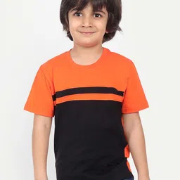 Billion Boys Colourblocked Pure Cotton Applique T-shirt-picture-46