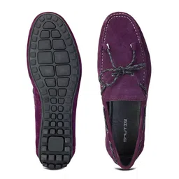 SHUTIQ Men Textured Suede Boat Shoes image 3