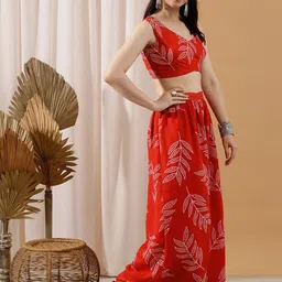 indo street Printed Top & Palazzo With Shrug Co-Ords image 4