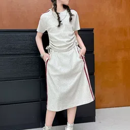 LULU & SKY Girls Striped T-shirt with Skirt-picture-40