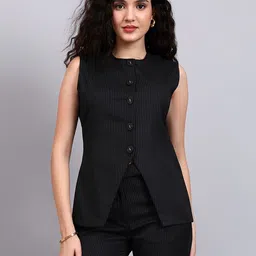 PowerSutra Pinstriped Flared Top With Trouser image 2