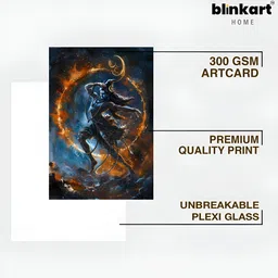 blinkart Black & Brown Lord Shiva Religious Wall Art-image-87
