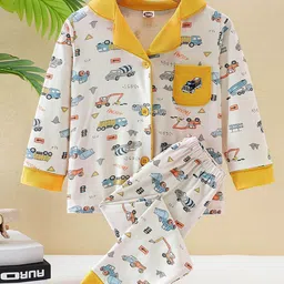 Little Surprise Box LLP Unisex Kids Graphic Printed Soft Cotton Night Suit-picture-10