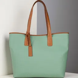 Mast & Harbour Women Solid Structured Tasselled Shoulder Bag-picture-16