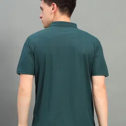 RENUOVO Men Checked Polo Collar Regular Fit T-shirt image 3