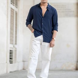 Powerlook Men Spread Collar Textured Casual Shirt-picture-14