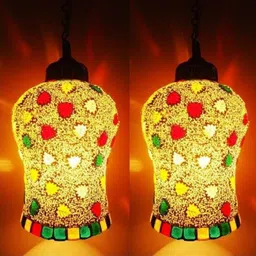 1ST TIME White 4 Pieces Textured Self Assembly Bell Ceiling Lamps image 5