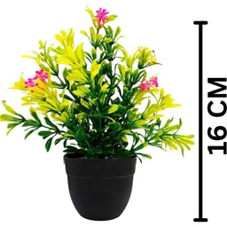 Dekorly Orange Plastic Fern Artificial Flowers & Plants With Pot image 5