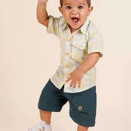 LOYZO-LOYAL TO JOY Boys Printed Shirt with Shorts image 3