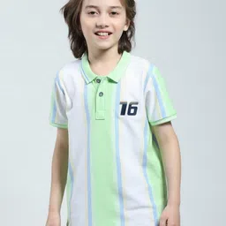 Monte Carlo Boys Striped Polo Collar T-shirt-picture-38