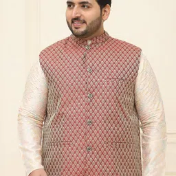 SOJANYA PLUS Embellished Woven Nehru Jackets-picture-14