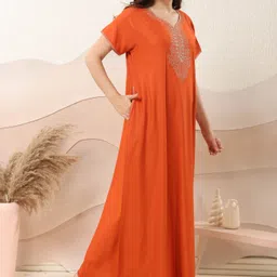 EASY MOM Embroidered Maxi Dress image 2