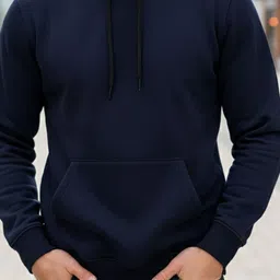 SZN Men Solid Long Sleeves Hooded Neck Pullover Sweatshirts image 3