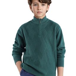 RARE ONES Boys Cotton Self Design Cable Knit Pullover-picture-25