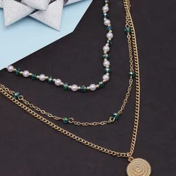 KPOP Gold-Plated Beaded Layered Necklace-picture-39