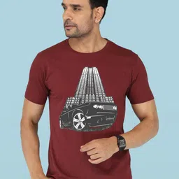 NOBLE HUSTLE Graphic Printed Round Neck Short Sleeves Pure Cotton T-shirt-picture-28
