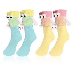 Gustave Men Pack Of 2 Printed Magnetic Couple Fun Cotton Ankle Length Socks image 1