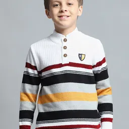 Monte Carlo Boys Striped Woollen Pullover-picture-49