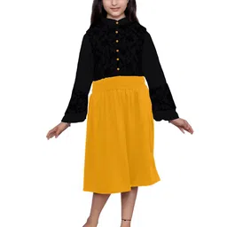 FELLAMO Colourblocked Georgette Fit & Flare Midi Dress-picture-27