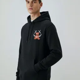 BENNY BROOKS Men Printed Hooded Pullover Sweatshirt image 4