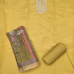 TAVAS Embroidered Sequinned Unstitched Dress Material image 3