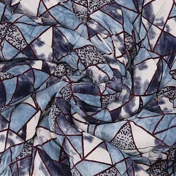 Monte Carlo James Blue Geometric Printed Heavy Winter Single Bed Comforter 992 GSM image 3