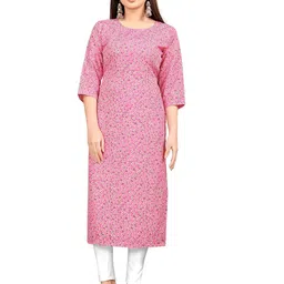 MANTRA DESIGNER Women Pink Polyester Kurtas-image-87