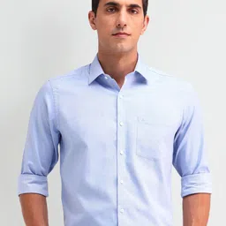 Arrow Men Classic Slim Fit Spread Collar Solid Cotton Casual Shirt-image-78