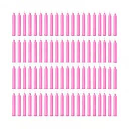 ASIDEA Pink & Pink 50 pieces Pillar Candle image 3