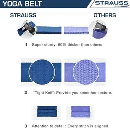 STRAUSS Set Of 5 Yoga Strap & Stretching Belt image 4