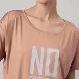 MKH Elevated essentials Women Typography Printed Dri-Fit Relaxed Fit T-Shirt image 3