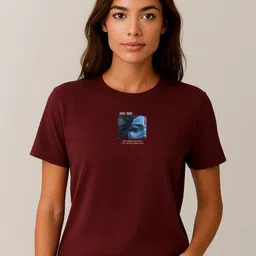 Anikmart Women Graphic Printed Round Neck Cotton T-shirt-image-61