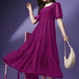 Krunal Raiyani Women Fit & Flare Dress-image-28
