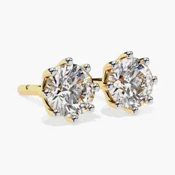 VALANOVA BIS Hallmarked 14K Gold Diamond Studded Earrings 1.89 gm image 5