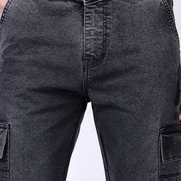 ZAYSH Men Mildly Distressed Light Fade Stretchable Cotton Jeans image 5