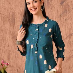 Anouk Rustic Women Abstract Printed Pure Cotton Straight Kurta-picture-20