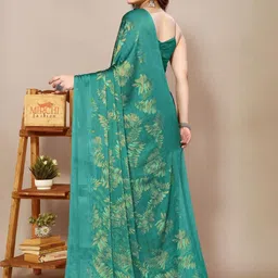 KALINI Floral Poly Chiffon Saree image 2
