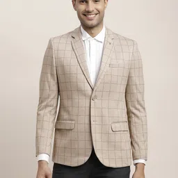 Turtle Checkered Single-Breasted Casual Blazer image 1