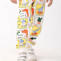 Anthrilo Boys Dinosaur Stamp Printed Joggers-picture-35