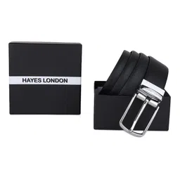 Hayes London Men Textured Leather Reversible Formal Belt image 4