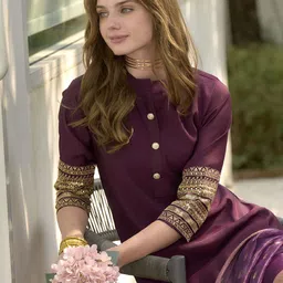 SHREE LAXMINARAYAN EXPORT Women Regular Kurta with Trousers & With Dupatta image 3