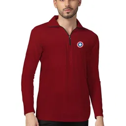 Blisstone Men Captain America Printed Polo Collar T-shirt-picture-40