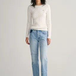 GANT Women Self Design Cable Knit Pullover Sweater-image-39