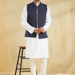 Fabindia Printed Cotton Nehru Jacket image 4